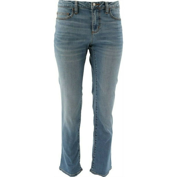 Lands End Womens Petite Mid Rise Straight Leg Jeans Lands End Womens Petite Mid Rise Straight Leg Jeans